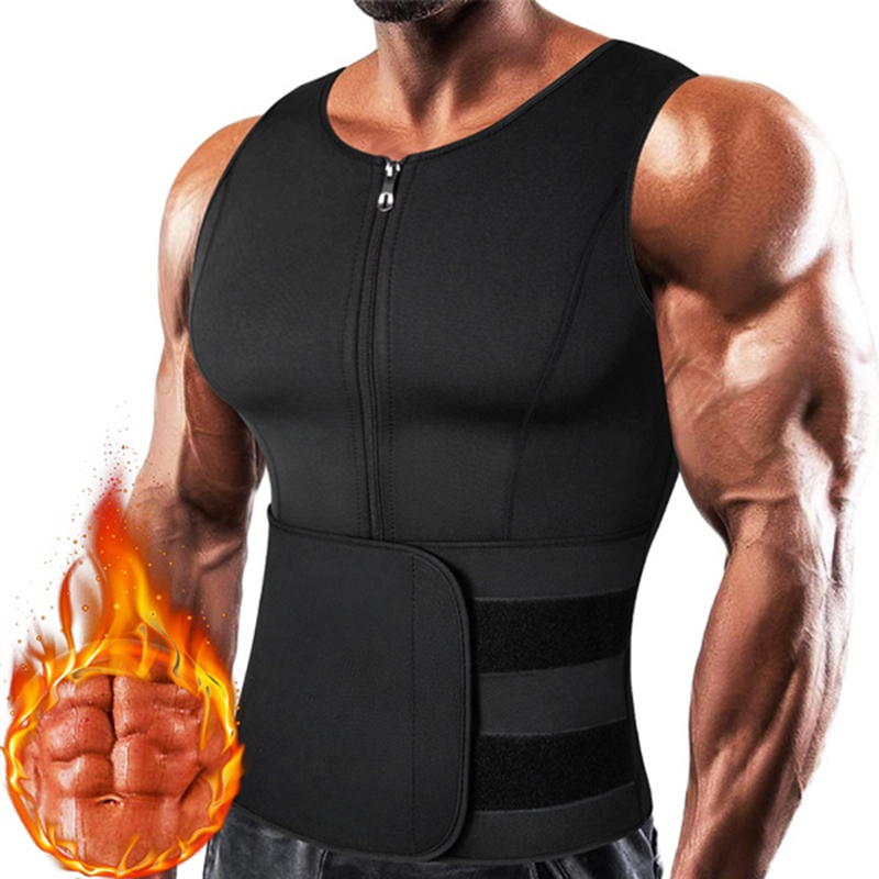 Men Neoprene Sauna Zipper Wais - Crossfit Weight Vest avis et prix