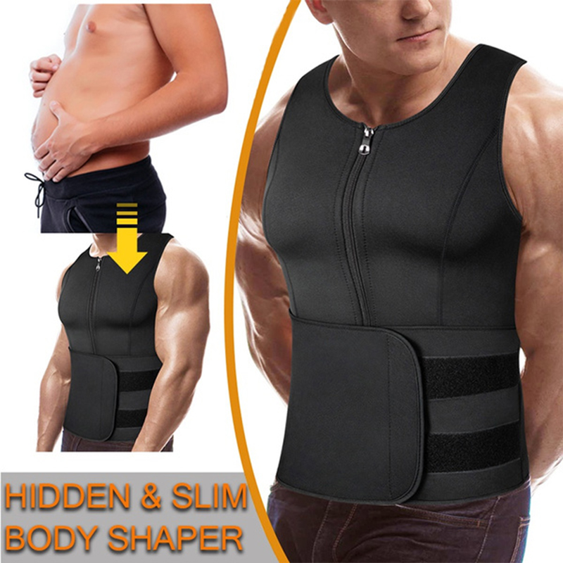 Men Neoprene Sauna Zipper Wais - Crossfit Weight Vest avis et prix