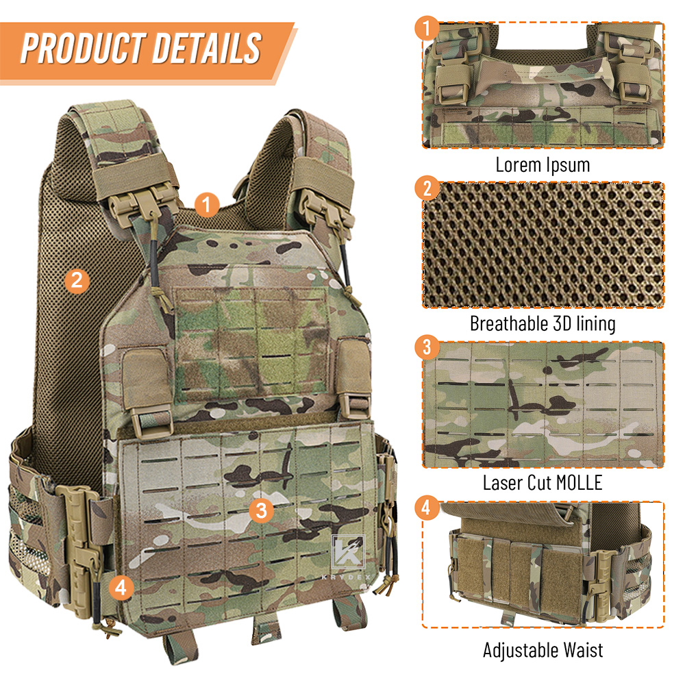 KRYDEX Tactical Vest Molle Las - Crossfit Weight Vest avis et prix