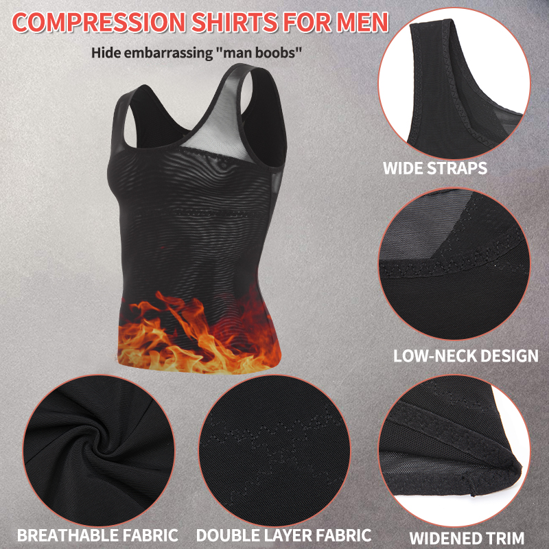 Men Shapewear Chest Compressio - Crossfit Weight Vest avis et prix