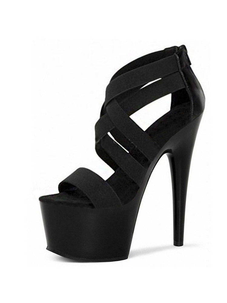 17cm Heeled Sandals Black pole - Crossfit G avis et prix