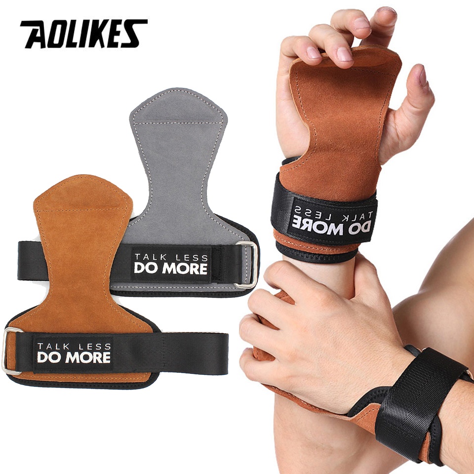 AOLIKES Cowhide Gym Grips Glov - Crossfit Workout With Equipment avis et prix
